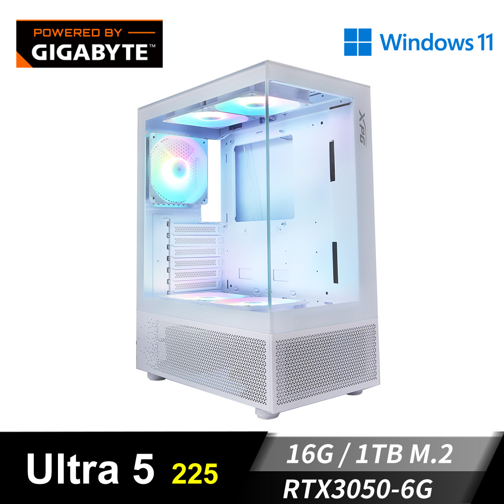 技嘉平台[雪影騎士]U5獨顯Win11電腦 (Ultra 5 225/16G/RTX 3050/1TB_M2)