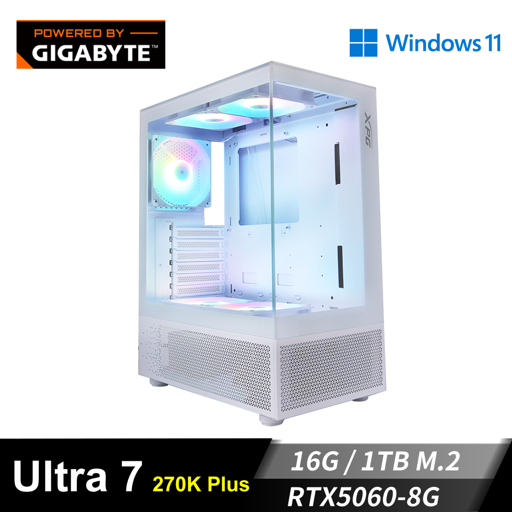 技嘉平台[飛影鬥士]U7獨顯Win11電腦 (Ultra 270K Plus/16G/RTX 5060/1TB_M2)