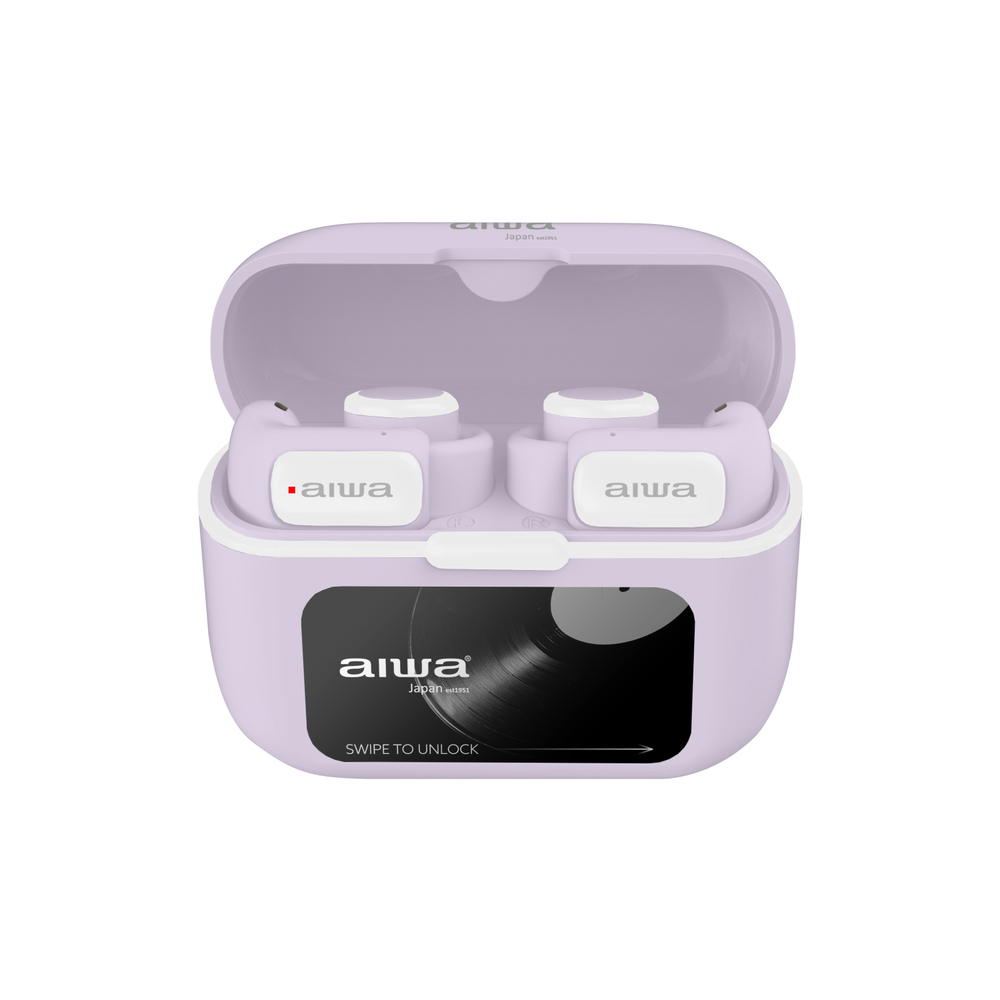 aiwa AT-H03EDGE全彩觸控耳夾式藍牙耳機-紫 - 主要圖片