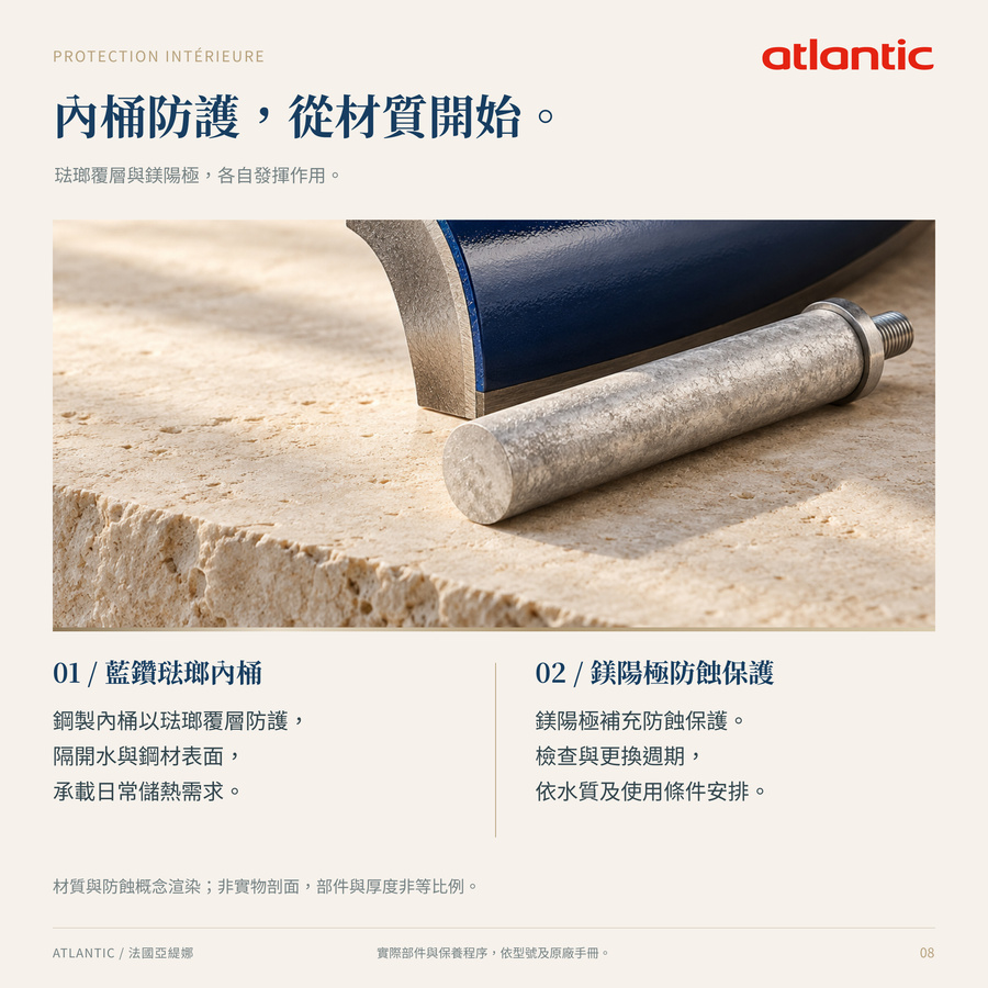 MP150 S4C 150L 琺瑯內桶與鎂陽極 MP150 S4C 150L 琺瑯內桶與鎂陽極